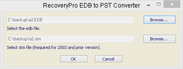 Combined EDB and STM files